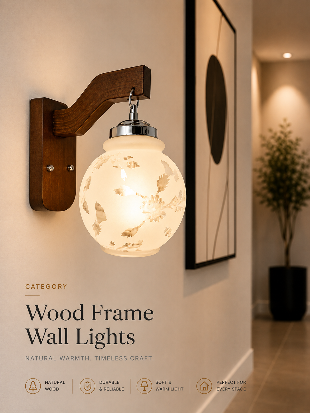 Wood Frame Wall Lights