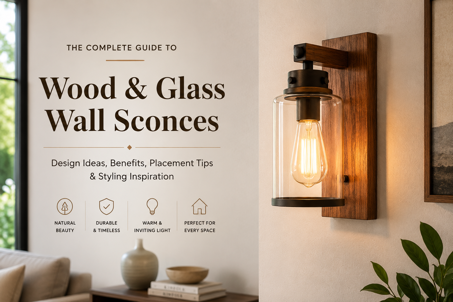 Wood & Glass Wall Sconces: Why Natural Materials Still Win